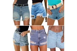 Summer Light Colored Women's Casual Denim Shorts Fashionable Low Waist Sexy Spandex/Cotton Washable Denim Shorts Wholesale