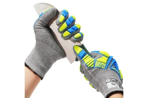 TPR Anti Impact Working Protection Mechanic Cut Resistant Impact Resistant Safety Gloves