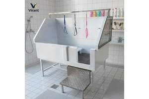 Sturdy Construction Pet Washing Station with Rust Resistant and Water Resistant Features with Integrated Drainage System