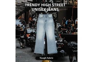 Sustainability Garment Custom Men's Straight Jeans Casual Trousers Large Size Luxury Jeans Men