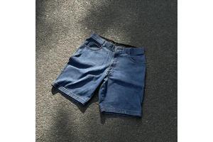 Washed Custom Denim Shorts for Men Cotton Shorts Man Jogging Wear Print Logo Blank Men's Shorts
