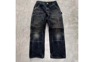 Mens Cargo Pants Denim Vintage Double Knee Carpenter Pants Jean Men Customized Men's Jeans Street Wear