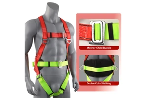 New Polyester Fall Protection Shock Absorbing Emergency Safety Lifeline CE EN 361:2002 Certified 1500kg Breaking Strength Steel