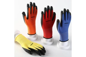 4Safety Work Gloves Personal Protective Equipment Nitrile Palm Coated Work Safety Gloves
