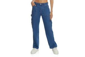 2026 Wholesale Plus Size Ladies Cargo Pants High Waisted Baggy Jogger Trousers and Pants With Sides Pockets