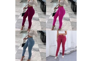 2026 Newest Fall Women's Pants & Trousers Plus Size Jean for Woman High Waist Elastic Denim Ladies Pants