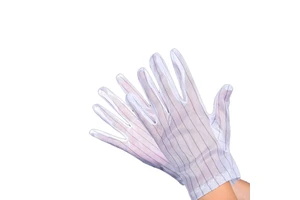 YP-Q6 ESD Cleanroom Dust-Proof White Stripe Glove/Anti-Static Dusting Lab Gloves/Anti Static Laboratory Safety Glove