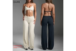 BAIME 2026 New Summer Yoga Fitness Gym Women's Customized logo Backless Sports Sexy Bra