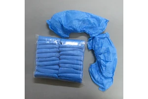 Blue CPE Disposable Safety Shoe Covers Anti-Dust Waterproof Overshoes Factory Wholesale Foot Covers