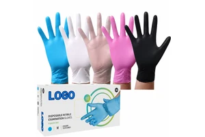 Disposable Gloves Nitrile Medical Consumables Hand Powder Free Industry Sensitive Skin Use Food Service Black Nitrile Gloves