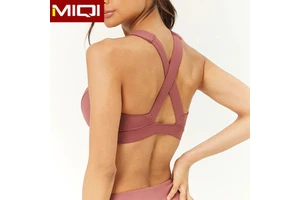OEM High Quality Breathable Padded Sport Bra for Women Lightweight Yoga Active Wear Adjustable Straps Spandex Training Bra