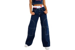 New Wide-leg Jeans Overalls with Side Pockets Woman Jeans Spot Goods Casual Jeans Fashionable Elastic Force High Quality
