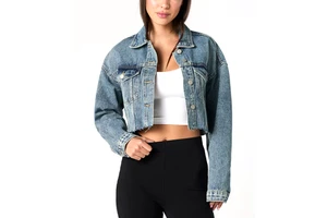 Latest Style Long Sleeve Denim Jean Jackets for Adults Wholesale Women Outerwear High Quality Women Denim Jacket