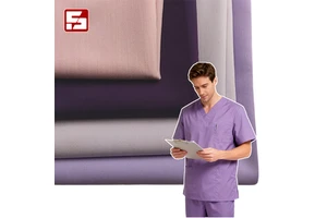 Vendors Men's Medical Scrubs Set 72% Polyester 21% Rayon 7% Spandex Anti-Bacterial Waterproof Garment Viscose Polyester Uniforms