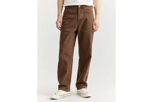Custom Men's Vintage Denim Men's Jeans Trousers Loose Fit Cotton Brown Straight Leg Loose Fit Jeans Men's Denim Jeans