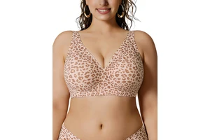 LYNMISS One-piece Knitted Wire Free Jelly Bra Plus Size Full Cup Oversized Push Up Seamless Bra For Women Everyday In Stock