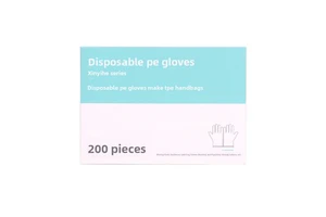Xinyihe Disposable Safety Gloves PE Food Grade Catering Thickened Transparent Film Kitchen Household Boxed Pull-Out Type
