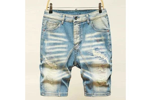 Men's Premium Washed Denim Shorts Regular Fit Casual Jean Shorts for Stylish Summer Outfits Men's Relaxed Fit Jean Shorts