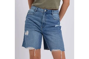 Private Label Vintage Sexy Y2k Print Baggy Denim Shorts Women Regular Fit Eco-friendly Breathable Summer Streetwear Belt Export