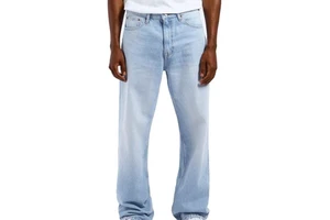 High Quality Men's Mid Waist Heavyweight Denim Jeans Breathable Loose Fit Straight-leg Hip Hop Vintage Summer Fashion Pants