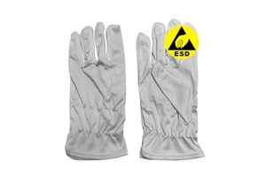ALLESD Cleanroom-specific Dust-free Gloves, Ultra-fine Safety Static and Anti-static White Gloves