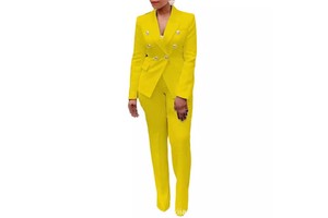 S--4XL Suit For Women 2 Piece Office Lady Outfits Elegant Long Sleeve Blazer Pant Matching Sets Africa Clothing