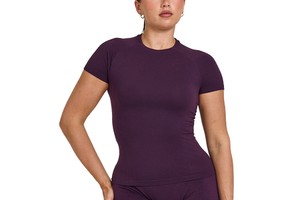 Spring Lightweight Quick-Dry High-Intensity Yoga Top with Slim Fit-Short Sleeve Workout Shirt for Running & Fitness
