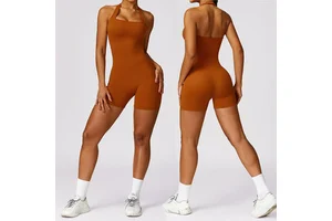 2026 Fashion Sports Jumpsuit for Women 2 Piece Shorts Set Slim Fit Tight Bodysuit Party Vintage 100% Cotton Fleece