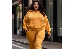 Fall Down 8XL Women Plus Size Clothing 2025 Two Piece Set Women's Plus Size Sets Girls 2 Piece Jogging Suits Outfits