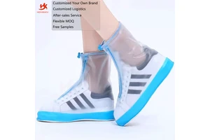 Oem/odm Overshoes Zipper Shoe Cover Waterproof Protector Work Boot Covers Waterproof Shoe Safety Shoes Cover Silicone Rain Boots