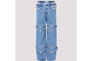 Women's Plus Size Breathable Stretch 100% Cotton Softener Solid Distressed Denim Flare Pants Low Waist Skinny Streetwear Summer