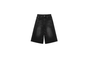 Hot Summer High Quality Straight Casual Breathable Men's Custom Design Dark Denim Jeans Shorts Jorts