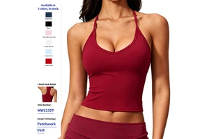 Women's Slim Beauty Back Yoga Vest, Y-line Straps Medium Support, Breathable Running Fitness Sports Top
