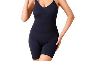 Luxury Women's Yoga Overalls Denim Leather Jumpsuit Four-Way Stretch Quick Dry Breathable Sleeveless Shorts Cargo Black