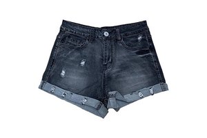 Factory Direct Customized Mid Waist Women's Denim Jeans Shorts High Quality Sporty Style Elastic Waist Comfortable Breathable