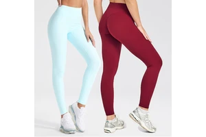 YIYI New Arrival Fabrics Soft Deep V Gym Leggings Butt Lift No Front Stitch Line Yoga Pants Women Leggings High Waist