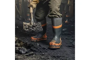 Anti-smash Steel Toe Safety Work Shoes Anti-puncture Midsole Rubber Neoprene Anti-slip Industrial Mining Boots