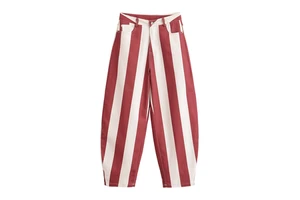 SHENZHU 2026 New Women's European and American Style Summer High-Waisted Casual Striped Jeans 6840291