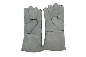 Factory Wholesale Price of Cowhide Leather Safety Gloves Heating and Cutting Resistance Metal Cutting Welding Operations.