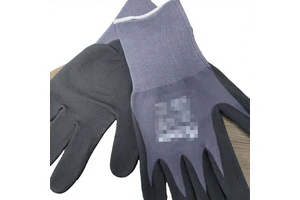 15G Grey Spandex Sandy Nitrile Anti-Slip Anti-Cut Anti-Heat Gloves