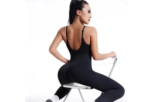 Women's Casual Gym Jumpsuit High Waist Breathable Sleeveless Bodysuit for Yoga and Sports