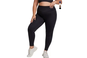 Lanyu Women's High Waist Yoga Pants Plus Size Quick Dry Knit Workout Leggings Elastic Waist Active Sports Wear for Adults