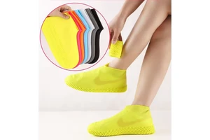 MD Brand Model MD-R540 Non-Slip Waterproof Rubber Snap Closure Chemical-Resistant Customizable Non-Disposable Shoe Covers Safety