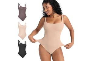 Comfy Lightweight Shapewear Bodysuit Casual Home/Lounge Tummy Trim Seamless Knitted Stretchy Plus Size for Daily Relax OEM ODM