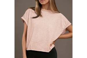 Women Open Back Yoga T-Shirt Cross-Back Cutout Short Sleeve Loose Fit Workout Top for Gym & Casual Wear