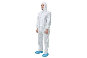 Junlong Disposable Cleanroom Waterproof Breathable Lightweight Anti-Static Anti-Cut ISO13485 Certified Insulation Coveralls