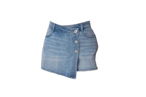 Custom Women's Fashionable Straight Cut-Out Mid Denim Shorts Breathable Eco-Friendly Ripped Design Vintage Style Summer 100%