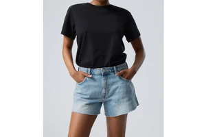 High Quality Designer Women's Denim Jeans Shorts for Stone Wash Drawstring Mid Waist Eco-Friendly Quick Dry Casual
