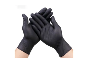 XINGYU 100PCS/Box Disposable Nitrile Black Gloves Exam/Work/Housekeeping Tattoo Gloves Waterproof Protective Powder Free