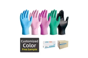 100-piece disposable blue nitrile gloves 10-mil powder-free safety gloves box pack at a reasonable price